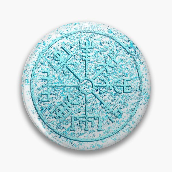 Item preview, Icy Vegvisir Wayfinder Magical Symbol WATER SPLASH! designed and sold by Spammabelle.