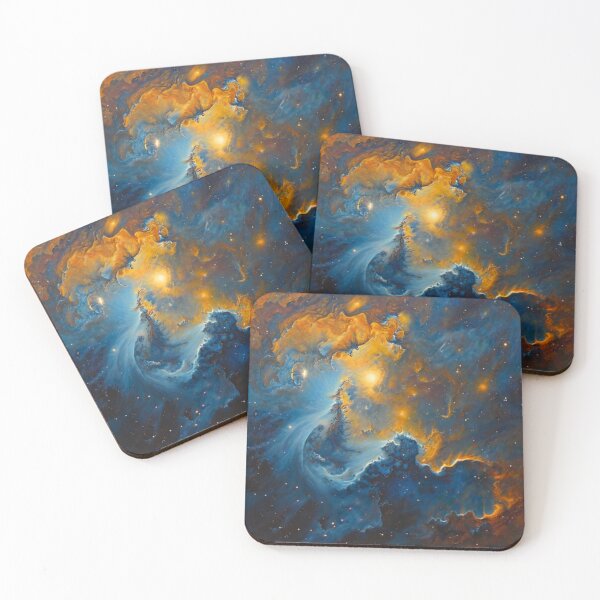 Item preview, Blue and Yellow Cosmic Radiance designed and sold by BirdsnStuff.