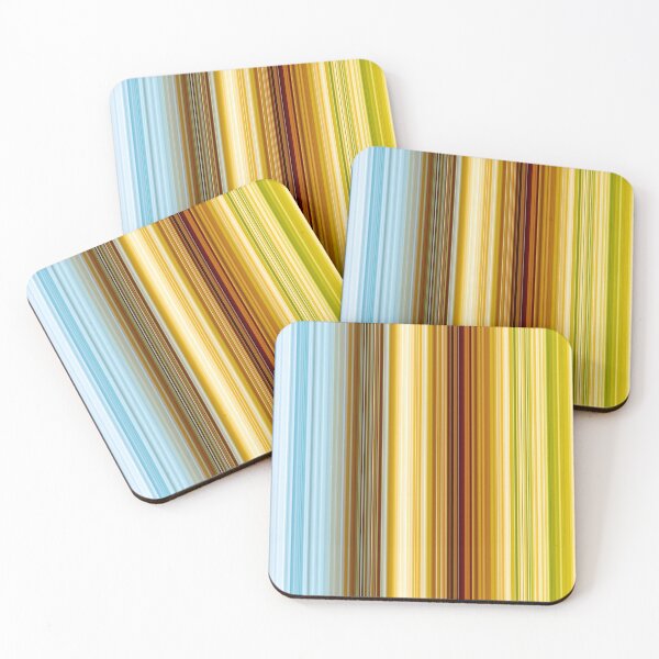 Item preview, Blue, Green and Gold Stripes designed and sold by FOLK ART FUSION by heidiannemorris.