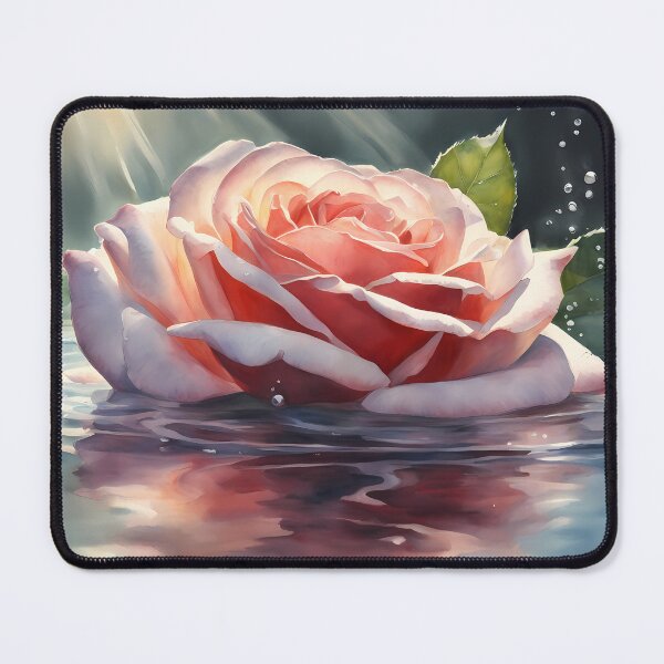 Item preview, Pink Rose in Water with Sunrays designed and sold by CalmnessbyChoice.