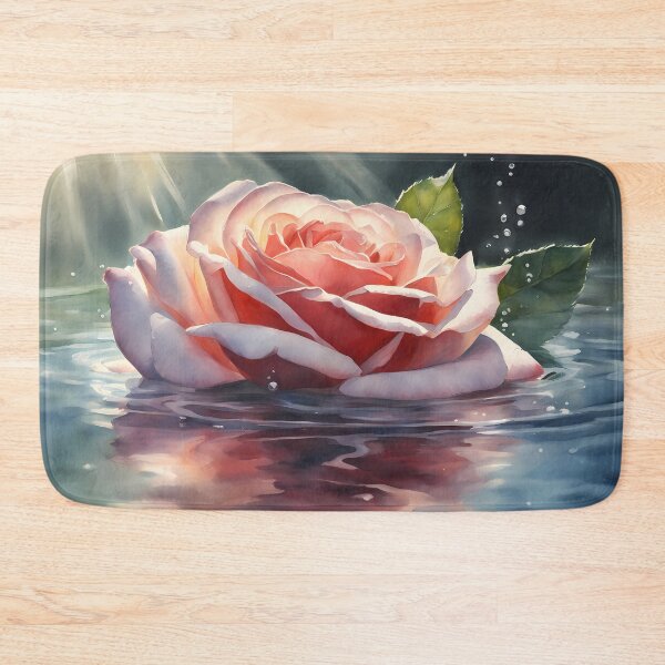 Item preview, Pink Rose in Water with Sunrays designed and sold by CalmnessbyChoice.