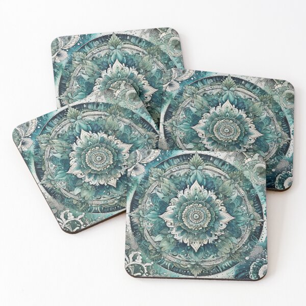 Item preview, Harmony in Turquoise: Ethereal Mandala Art designed and sold by MandalasShops.