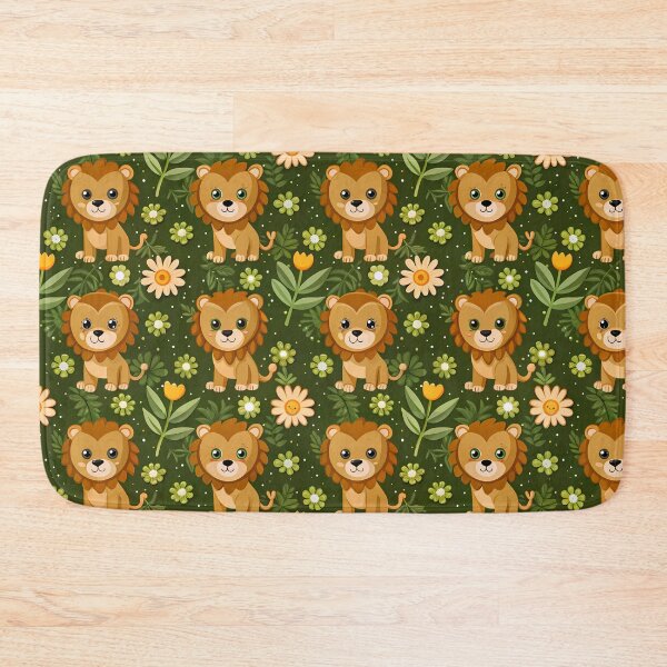 Item preview, Pattern of a Friendly and Fun Lion - Seamless Pattern #6 designed and sold by Second Draft Visuals.