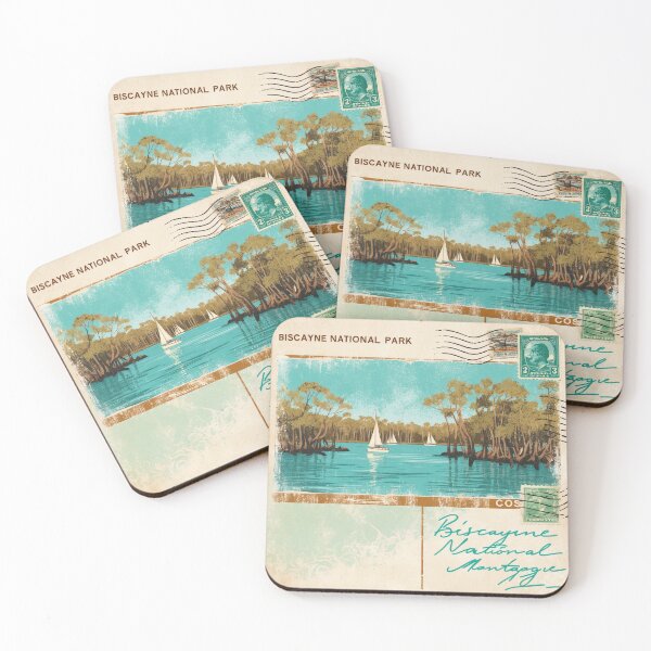 Item preview, Biscayne National Park Postcard Vintage Retro Travel designed and sold by TravelPostcardGems.