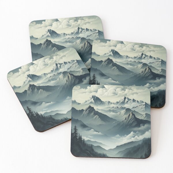 Item preview, Majestic high mountain view designed and sold by MiraCleAI.