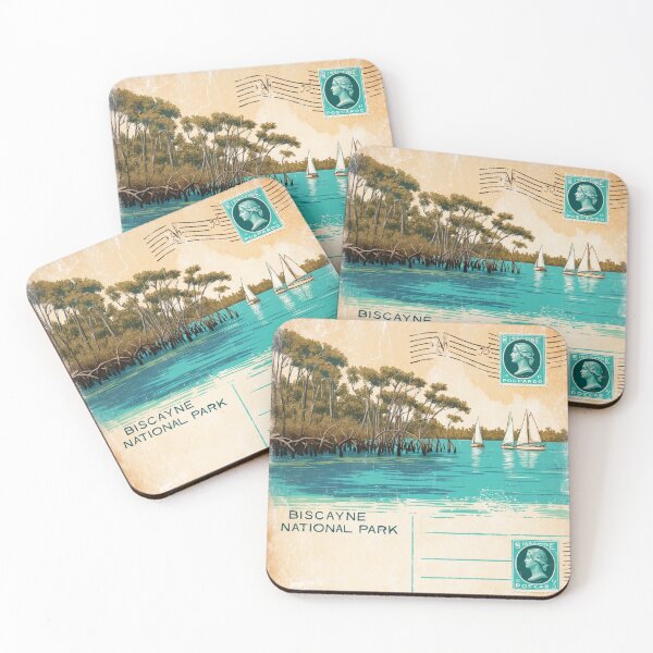Item preview, Biscayne National Park Postcard Vintage Retro Travel designed and sold by TravelPostcardGems.