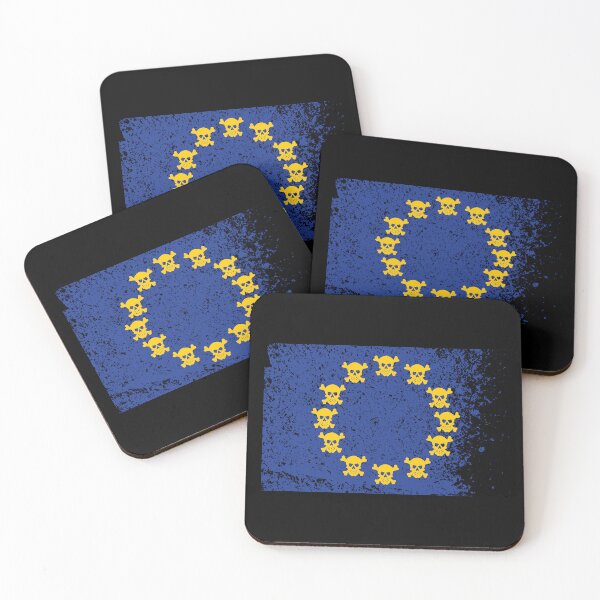 Item preview, EUROPEAN RUIN FLAG - European Union -  - Jolly Roger Skulls instead of stars -    designed and sold by pelagio.