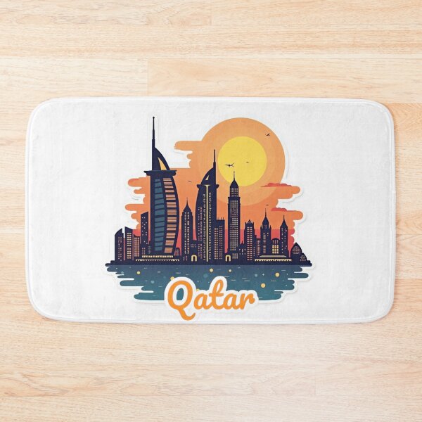 Item preview, Qatar Skyline of City designed and sold by ArtfullyRooted.
