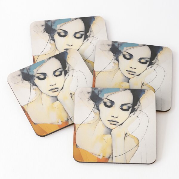Item preview, Woman portrait drawing designed and sold by MiraCleAI.