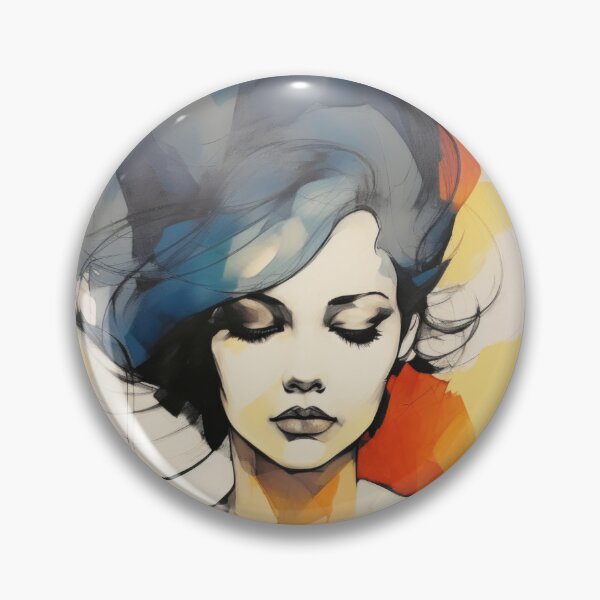 Item preview, Woman portrait drawing designed and sold by MiraCleAI.
