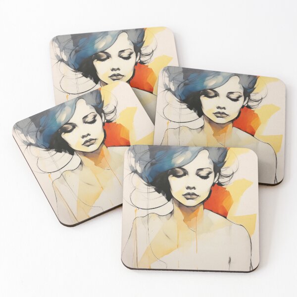 Item preview, Woman portrait drawing designed and sold by MiraCleAI.