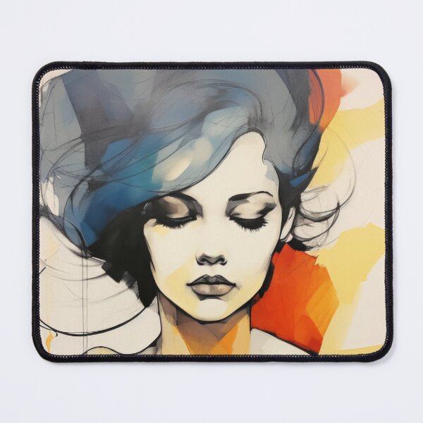 Item preview, Woman portrait drawing designed and sold by MiraCleAI.