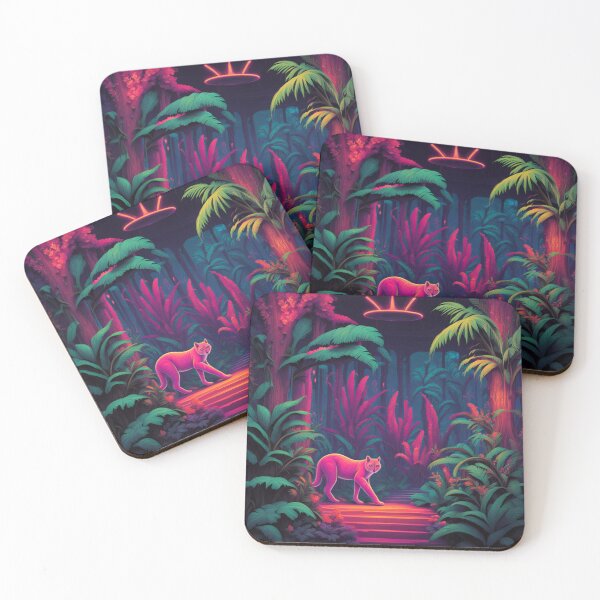 Item preview, Neon Jungle Theme Pattern designed and sold by BirdsnStuff.