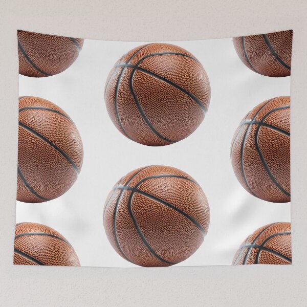 Item preview, Standard orange basketball highlighted by its unique texture and prominent black lines, standing solo against a transparent backdrop designed and sold by MiraCleAI.