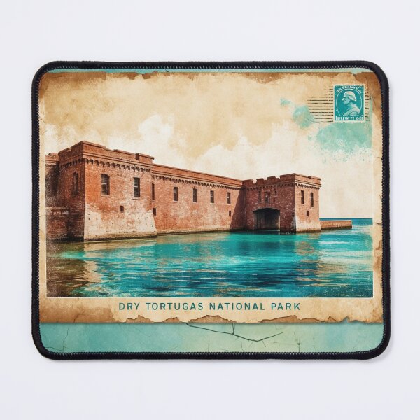 Item preview, Dry Tortugas National Park Postcard Vintage Retro Travel designed and sold by TravelPostcardGems.