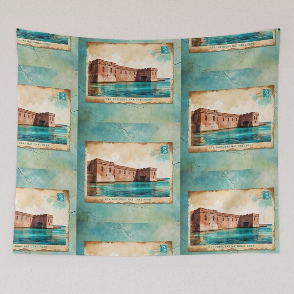 Item preview, Dry Tortugas National Park Postcard Vintage Retro Travel designed and sold by TravelPostcardGems.
