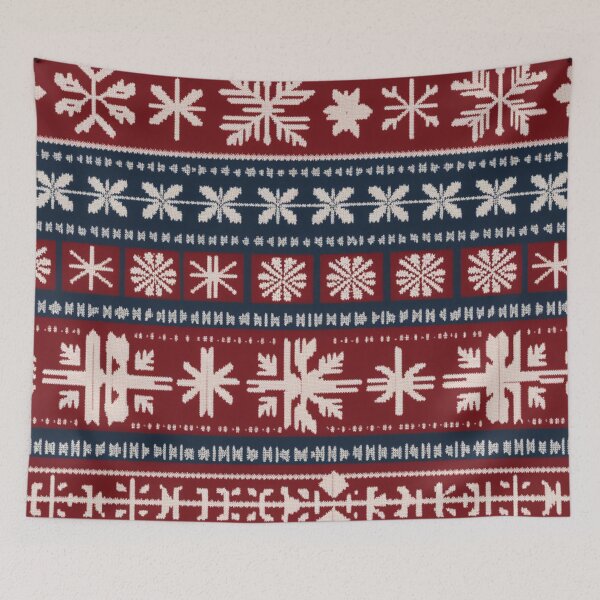 Artikelvorschau, Nordisches Strickmuster mit Schneeflocken entworfen und verkauft von BirdsnStuff.