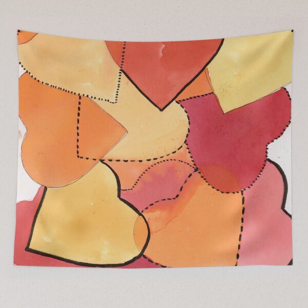 Item preview, "Bright Hearts" Watercolour  designed and sold by Iryna Nimmo Art.