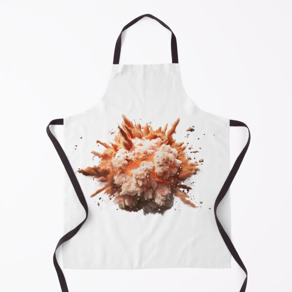 Item preview, A close-up shot of a bomb exploding against a white backdrop, capturing the moment of explosive energy and the resulting cloud of debris designed and sold by MiraCleAI.