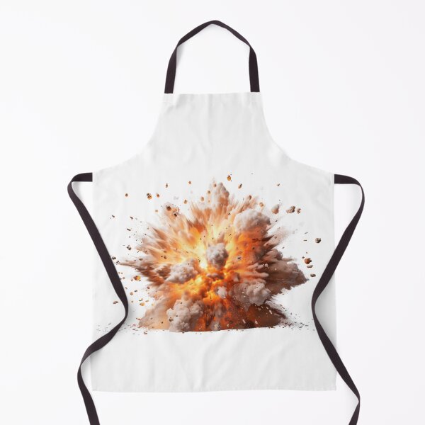 Item preview, A close-up shot of a bomb exploding against a white backdrop, capturing the moment of explosive energy and the resulting cloud of debris designed and sold by MiraCleAI.