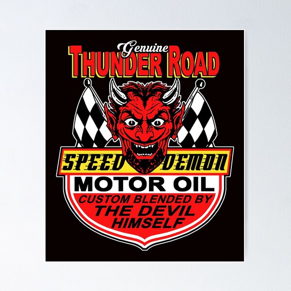 Item preview, Nostalgic Thunder Road Speed Demon Motor Oil Car Design designed and sold by thet-shirtman.