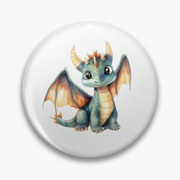 Item preview, cute little dragon sitting and smiling designed and sold by GinnyGi.