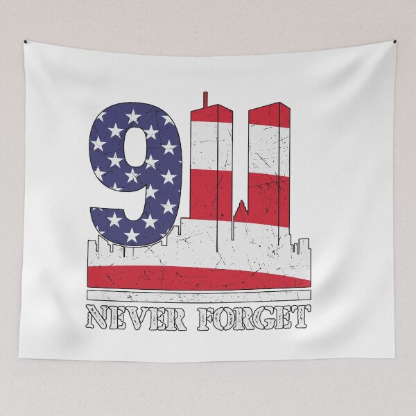 Item preview, 9-11 Memorial with Twin Towers and "Never Forget" designed and sold by AmericaFreedom.