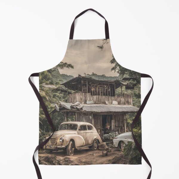Item preview, "Time Stands Still" One of nostalgia and a bygone era. Vintage car, Classic car and Rustic house designed and sold by VRS-Runthiwa.