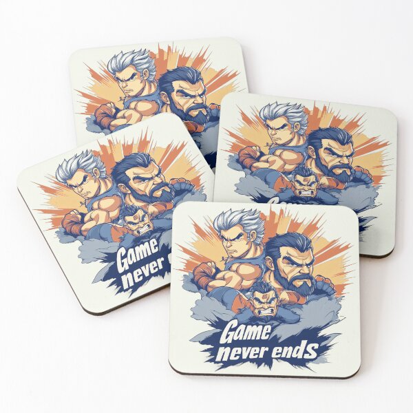 Item preview, Game Never Ends T-Shirt Design - Trio of Fighters designed and sold by Anarodic.