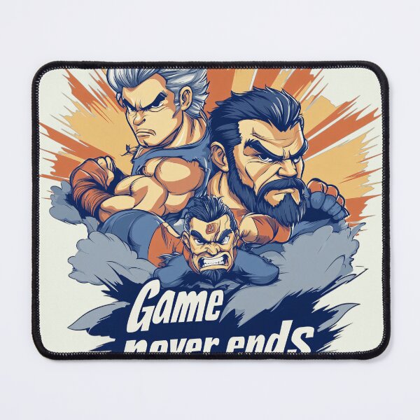 Item preview, Game Never Ends T-Shirt Design - Trio of Fighters designed and sold by Anarodic.