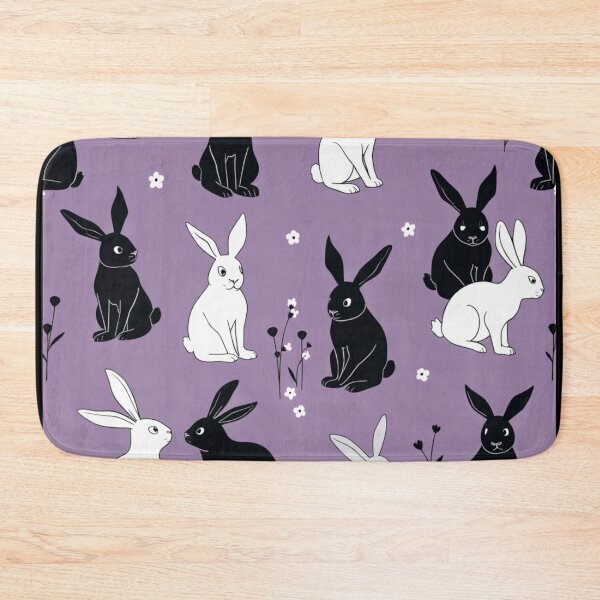 Item preview, Purple and Black Bunny Rabbit Pattern designed and sold by BirdsnStuff.