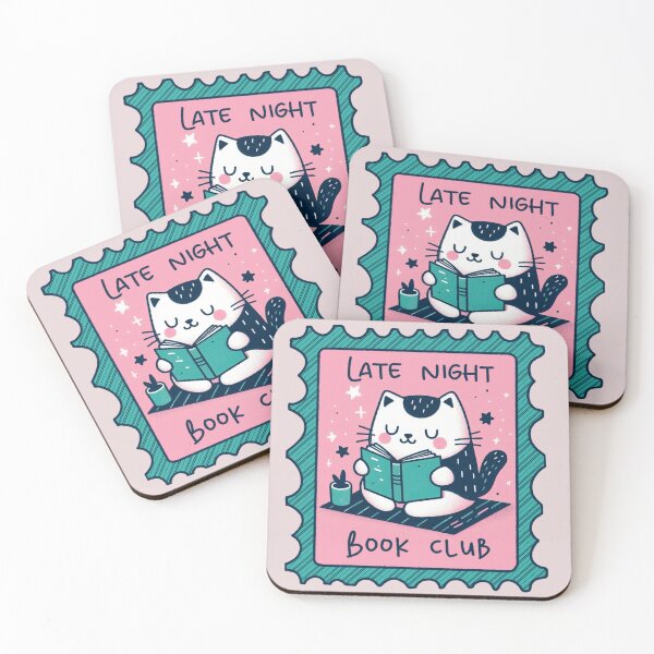 Item preview, Late Night Book Club Cat designed and sold by SnugbugStudios.