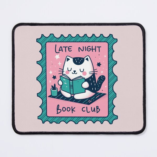 Item preview, Late Night Book Club Cat designed and sold by SnugbugStudios.