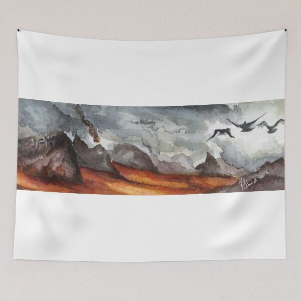 Item preview, The Eagles to the Rescue, LOTR inspired Watercolor Print designed and sold by SchmeckStudio.