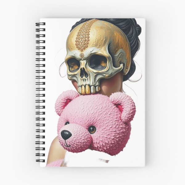 Item preview, Golden Skull Head | pink teddy bear Pop Art Women designed and sold by TaliaShin.