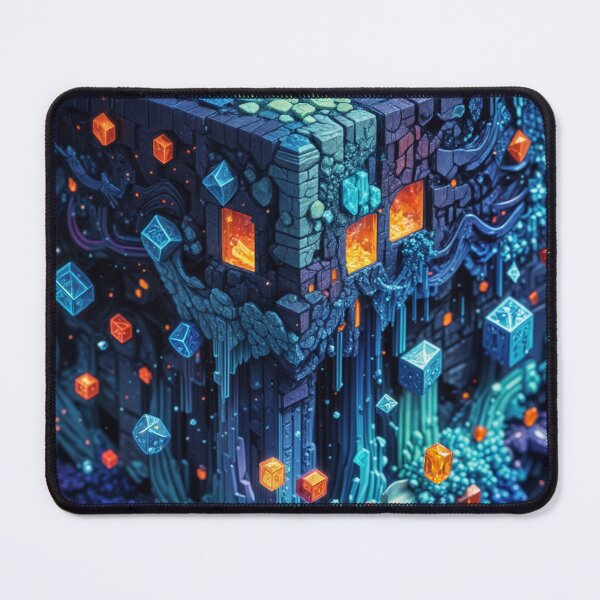 Item preview, Blues Cube Gems Pixels designed and sold by MoonsideGallery.