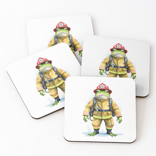 Item preview, Watercolor Toad Firefighter designed and sold by MaateoDesign.