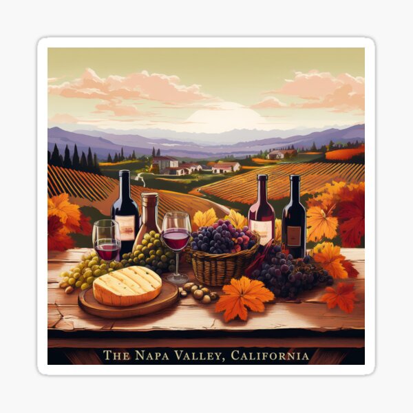 Item preview, Napa Valley California Retro Vintage Travel Poster – Autumn Vineyards and Wine Culture designed and sold by pod24.