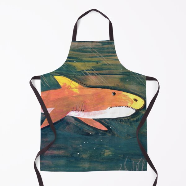 Item preview, Vibrant Shark in the Deep hand painted Illustration - Marine Art by Jemma Jamie Skidmore designed and sold by Jemma Jamie Skidmore.