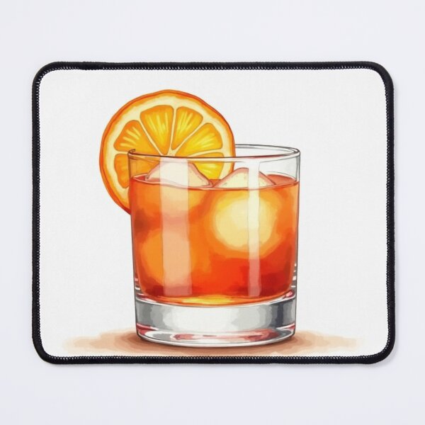 Item preview, Boulevardier Watercolor Cocktail Whiskey Painting designed and sold by ArtfullyRooted.