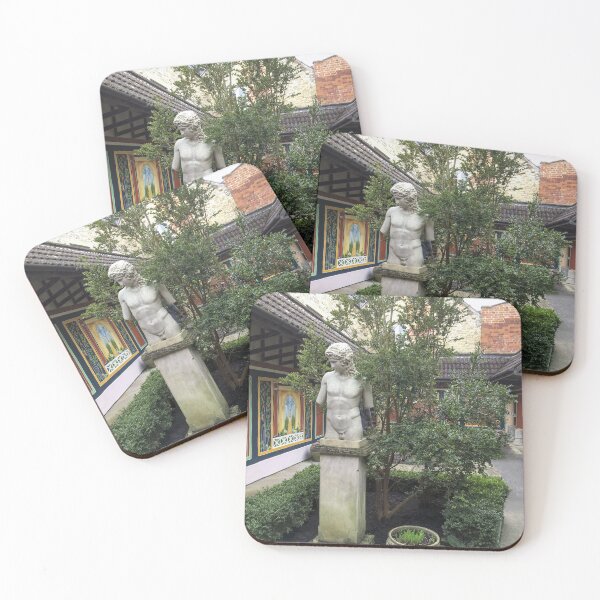 Item preview, Classical Courtyard with Roman-Style Statue designed and sold by OpheliaObjects.