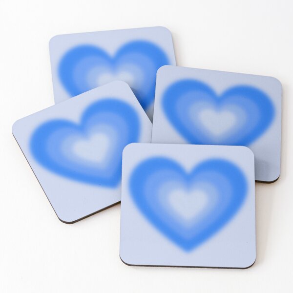 Item preview, Blue Patchwork Aura Hearts designed and sold by FreshFunkyRetro.