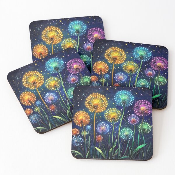 Item preview, Luminous Dandelions: Night Bloom designed and sold by Suzana Djordjevic.