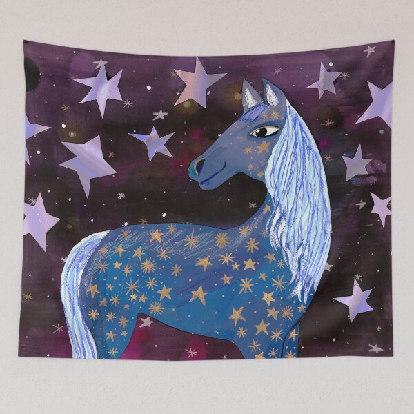 Item preview, Starry Night Horse - Magical Cosmic Art by Jemma Jamie Skidmore designed and sold by Jemma Jamie Skidmore.