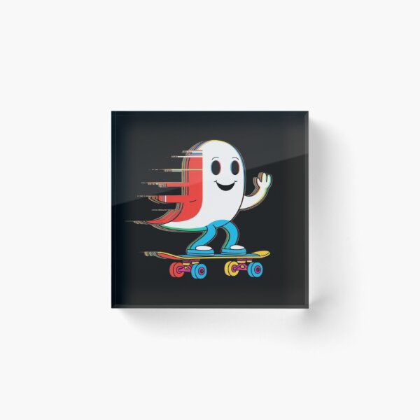 Aperçu de l'œuvre Cute Ghost Skateboarding Cartoon Fun Shirt Youth créée et vendue par ChicTeeLab.