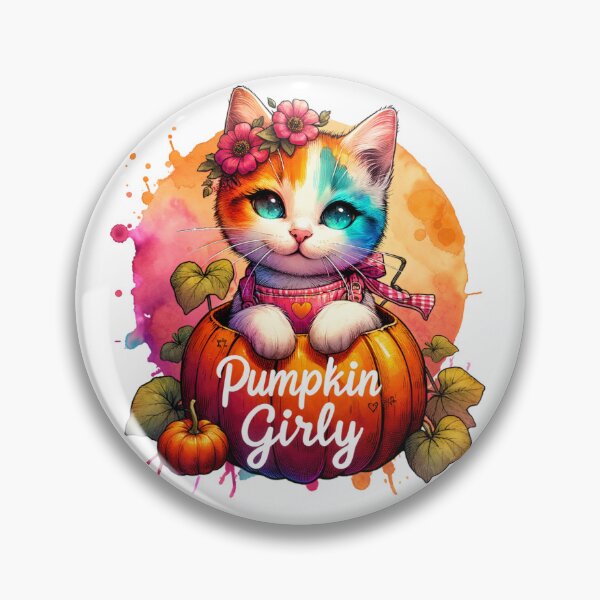 Item preview, Cute Cat Says Pumpkin girly stickers and more designed and sold by CRandRRstickers.