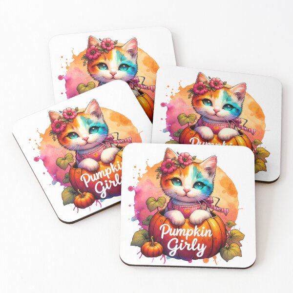 Item preview, Cute Cat Says Pumpkin girly stickers and more designed and sold by CRandRRstickers.