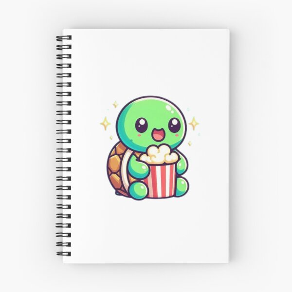 Item preview, turtle eating popcorn designed and sold by Eternalski.
