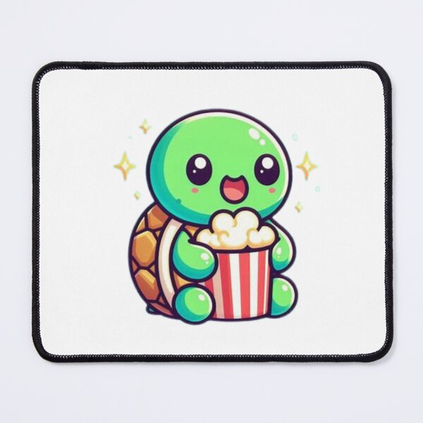 Item preview, turtle eating popcorn designed and sold by Eternalski.
