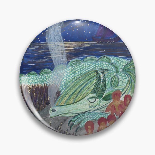 Item preview, Sleeping Dragon Guarding the Golden Fleece - Mythical Art by Jemma Jamie Skidmore designed and sold by Jemma Jamie Skidmore.